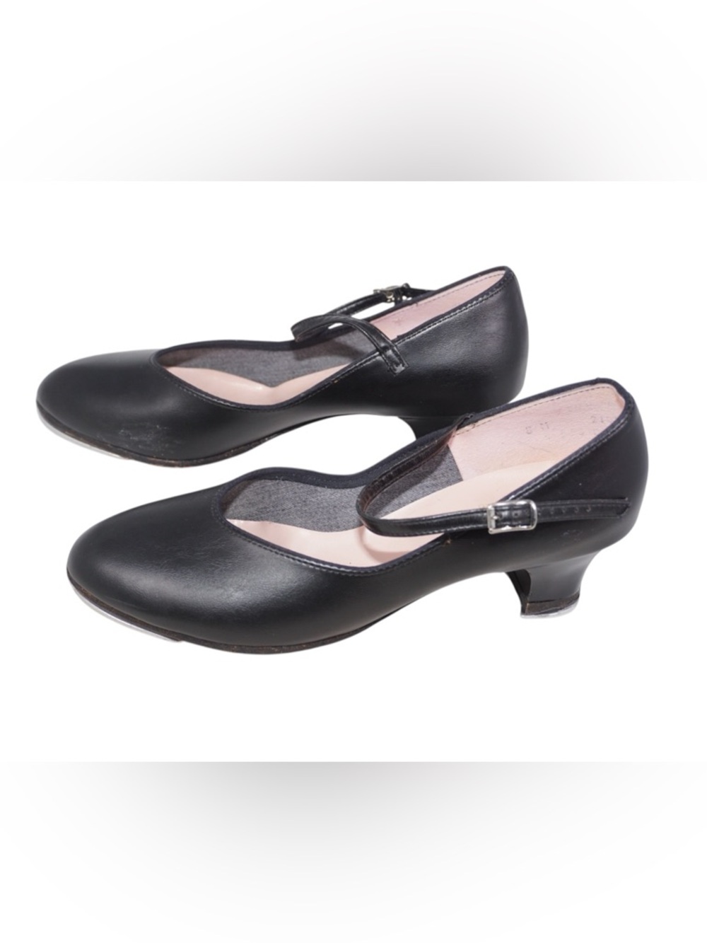Capezio Black Leather Tele Tone Tap Mary Jane Tap Shoes - Size 8 - Picture 10 of 14
